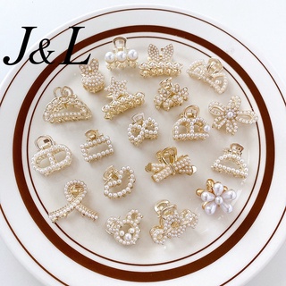 J&L delicado horquilla joyería linda perla geometría hueco conejo amor cuadrado flor Clip de pelo para las mujeres (3)