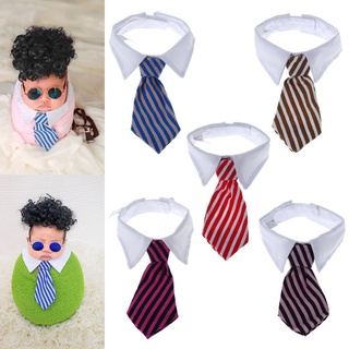 CHARMS Fol: Collar de corbata para bebé, fotografía, accesorios, envoltura de disfraces, negocios, divertidos, niños, fotos, rayas, coloridos, moda, Cosplay, fiesta recién nacido (9)