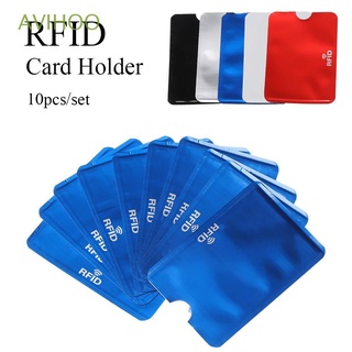 AVIHOO 10PCS Fashion Card Holder Bank Protect Case Cover RFID Blocker New Anti-theft Safety Protection Credit Cards Blocking Sleeve/Multicolor