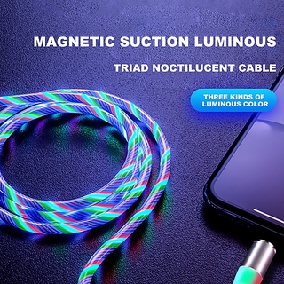 Magnético LED Cable De Luz De Carga Rápida Imán Micro USB Tipo C Alambre Cargador Iphone Huawei Xiaomi (6)