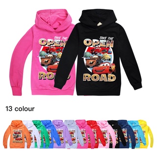 Baju coches de dibujos animados niño suéter de moda Casual chica sudadera con capucha de moda deportiva camisa ropa 2-15Y niños primavera nueva Top