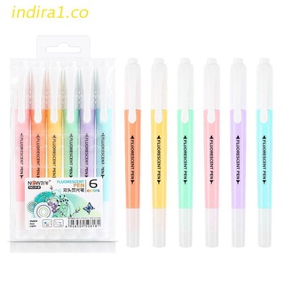 indira1 marcador de color caramelo/marcador fluorescente de doble cabeza/suministros escolares