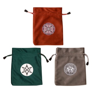 Sc Oracle - bolsa de almacenamiento de tarjetas con cordón, diseño de franela suave, bolsa para adivinación de brujas