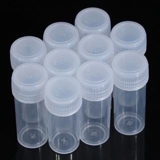 [cod] 10 tubos de prueba de plástico de 5 ml frascos de muestra con tapa para química caliente