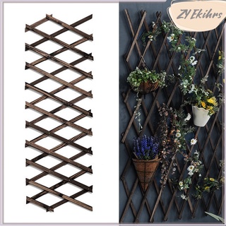 valla de enrejado natural para plantas trepables, valla de jardín, panel de pared, valla de madera decorativa al aire libre (1)