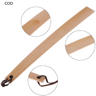 [cod] 38 cm de mango largo cuernos de zapato unisex madera cuerno forma de cuchara zapatero flexible caliente