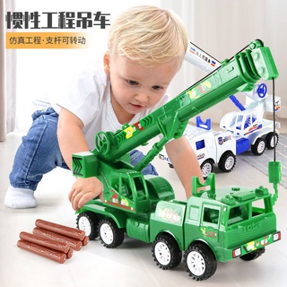 Alta calidad~niños grúa juguete coche grúa camión de gran tamaño inercial ingeniería camión niño bebé militar policía modelo de coche