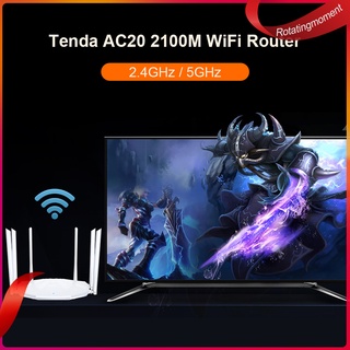 (RotatingMoment) Tenda AC20 WiFi Router AC2100 Gigabit GHz 5GHz Dual Band Wi-Fi Router