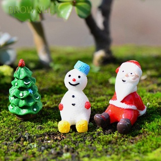 brownlie figura creativa resina colgante de navidad decoración de navidad lindo caramelo caña diy miniatura de dibujos animados estilo artesanía santa claus adornos