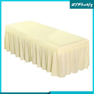 sólida mesa de masaje falda cama valance cubierta con agujero facial 71x24\\\" blanco