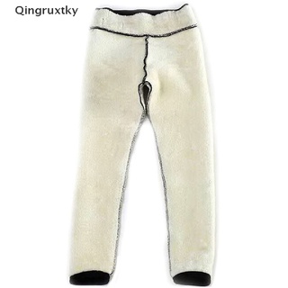 [qingruxtky] pantalones calientes de invierno de cintura alta flaco grueso niñas leggings pantalones de cachemira [caliente]