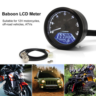 spm medidor modificado led medidor de aceite lcd pantalla velocímetro tacómetro odómetro para motocicletas de 12 v