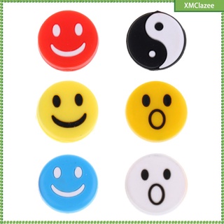 Cute Silicone Vibration Dampeners for Tennis Squash Racket, Set of 6