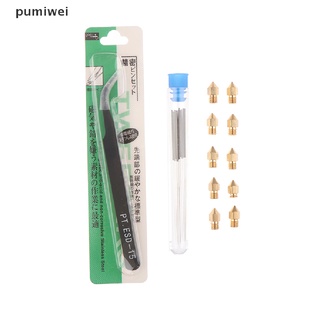 pumiwei 21pcs impresora 3d mk8 kit de limpieza de boquillas 0,4 mm mk8 agujas pinzas herramienta co