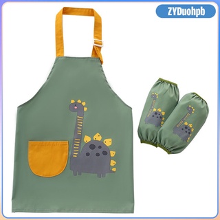 delantal de niño con bolsillo impermeable anti-aceite pintura para hornear delantales (3)
