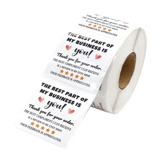 1 Roll 500Pcs The Best Part of My Business is You Stickers Labels 2\\\" Square (8)