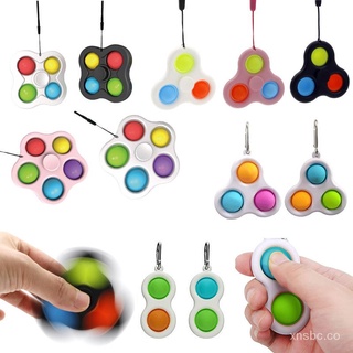 ❤Dedo Spinner Fidget burbuja juguetes Popit Figet alivio del estrés para niños adultos temprano educativo Simple Dimple Pop It NTQ6
