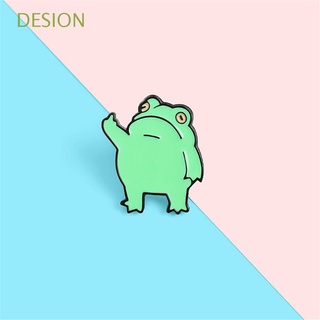 DESION Accessories Novelty Animal Clothes Jewelry Cute Badge Frog Enamel Pin Funny Brooch Cartoon Metal Caps Lapel Pins
