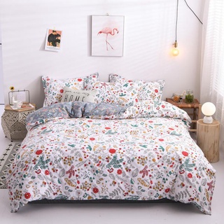 Juego de cama de flores de moda Floral funda de edredón de sábana plana funda de almohada Super individual Queen King Size juego de ropa de cama (1)