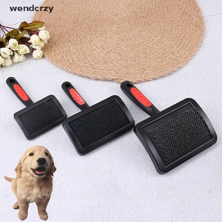 Wendcrzy 1Pc Handle shedding pet dog cat hair brush pin fur grooming trimmer comb tools CO