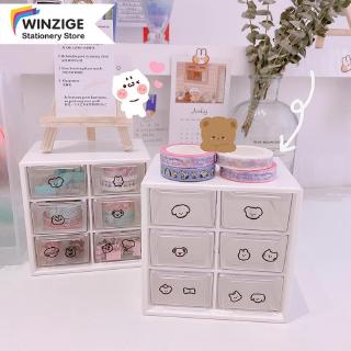 Winzige estética escritorio cajón organizador estacionario caja de almacenamiento para pegatinas cinta suministros de oficina