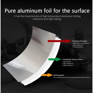 anticorrosión de acero inoxidable de reparación de la olla de fondo lagunas de reparación de costura de alta temperatura resistente al fuego impermeable cinta de papel de aluminio práctico (5)