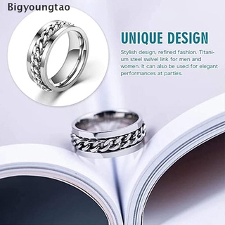 Bigyoungtao anillo Abridor De botellas De acero titanio con rotación De cadena/anillos unisex