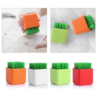 Cepillo de silicona multifunción para lavar ropa de cerdas suaves de mano cepillo de limpieza de ropa para el hogar (7)