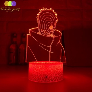 Newest 3d Led Night Light Uchiha with soil Figure Color Changing Nightlight for Kids Bedroom Decor Touch Sensor Table Lamp Gift