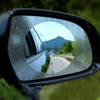 Espejo retrovisor de coche a prueba de lluvia película Anti-niebla transparente pegatina protectora antiarañazos impermeable espejo ventana película para coche (4)
