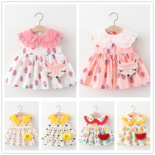 ropa de recién nacido bebé niña vestido de algodón floral princesa vestido de niños ropa de niño sin mangas vestido baju bebé tutú vestidos