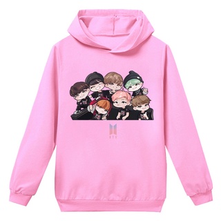 3-15 años BTS niños suéter de los niños de dibujos animados sudadera con capucha bebé de manga larga ropa de niñas traje (1)