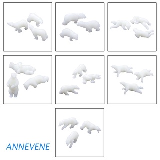 Anne 3 Unids/Set De Plástico Suave Polar Oso Modelos Epoxi Material De Relleno De Resina De Cristal DIY Manualidades 3D Mini Animales Modelado