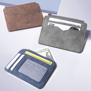PIROSO Multi-tarjeta cartera Simple monedero titular de la tarjeta pequeña bolsa de dinero regalo para papá mate esmerilado Retro corto Clip de dinero/Multicolor (3)