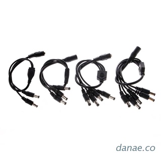 danae 1 hembra a 2/3/4/5 macho enchufe 5.5x2.1mm puerto 12v dc adaptador de alimentación cable divisor