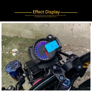 7 colores Universal LED motocicleta Digital medidor LCD Digital odómetro velocímetro tacómetro medidor 15000rpm (6)
