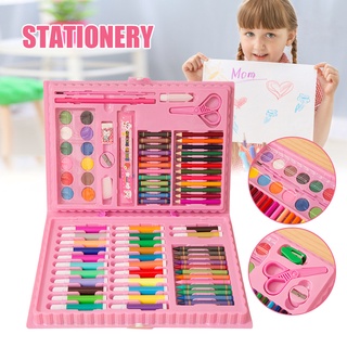 11.11 flash 86/150Pcs/Set Kit de herramientas de dibujo con caja de pintura pincel arte marcador de Color de agua pluma Crayon niños
