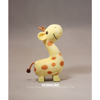 ♈✸✶El bobinado de mercancías a granel genuino puede ejecutar jirafa versión Q Animal de dibujos animados PVC Flocado felpa muñeca de juguete