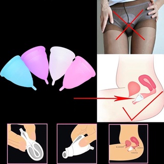 dhruw - juego de 2 tazas menstruales reutilizables de silicona grande y pequeña