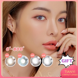 [Tianyi] Lentes de contacto graduadas con maquillaje de ojos grandes 0-8.00 lentes de contacto de colores suaves para uso anual (1 pieza)