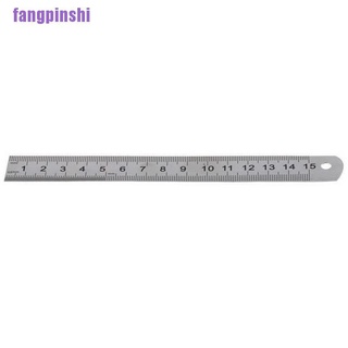 [SHI] regla recta de acero inoxidable de doble cara de 15 cm/herramienta para medir 6 pulgadas