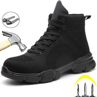 Ligero trabajo y botas de seguridad con puntera de acero zapatos de trabajo Indestructible zapatos de seguridad de los hombres a prueba de pinchazos botas de trabajo yU2C