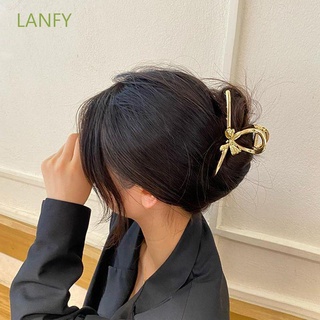 Lanfy pinza para el cabello De Metal con lazo De adorno Estilo Coreano/Multicolorido
