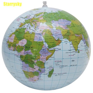 {[Starrysky]} Globo inflable de 38 cm globo mundo tierra océano mapa bola geografía aprendizaje playa bola