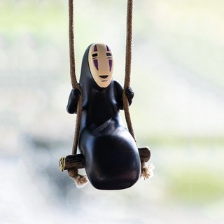 MCMURREY Gift Car Ornaments Toy Figures Toys Faceless Male Pendant Cute Spirited Away No Face Man Miyazaki Hayao Rearview Mirror Auto Decoration Anime Pendants/Multicolor (5)