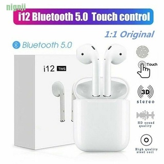 【nin】i12 TWS Bluetooth 5.0 Earbuds Wireless Headphones Earphones For iphone Android
