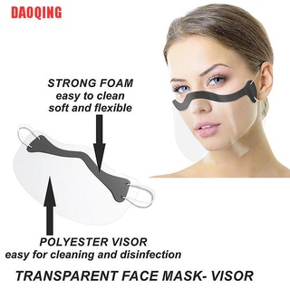 1 piezas de plástico transparente reutilizable para boca protectora para catering mascarilla facial