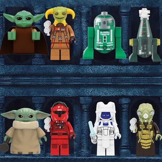 Elrik Vonreg Boolio Zuckuss Astraal Vao Mandalorian Baby Yoda Star Wars Compatible con Legoing Minifigures bloques de construcción juguetes para niños