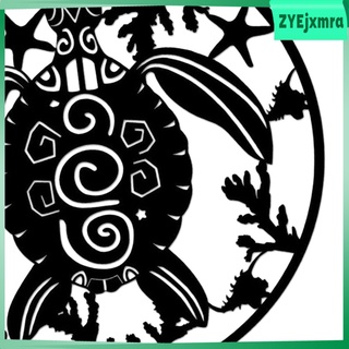 hierro arte tortuga mar decoración de pared figuras colgantes sala de estar jardín adorno