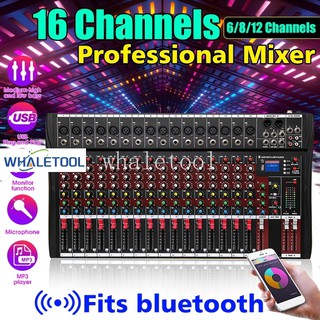 Mezclador de Audio de 6/8/12/16 canales con USB bluetooth 6 modos de música DJ consola de mezcla de sonido MP3 Jack amplificador